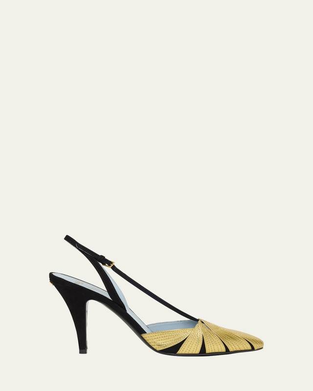 Foliage Slingback Pumps